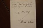 Lettre autographe signée à Aurélien Scholl. Paul Dollfus (1867-1949), homme de lettres, journaliste.