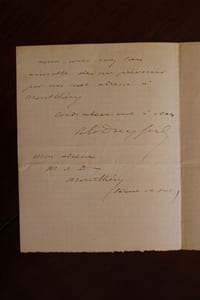 Lettre autographe signée à Aurélien Scholl