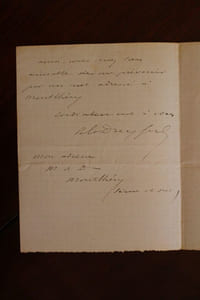 Lettre autographe signée à Aurélien Scholl