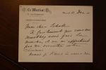 Lettre autographe signée à Aurélien Scholl. Alfred Edwards (1856-1914), journaliste, fondateur du Matin. 