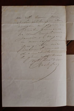 Lettre autographe signée à Aurélien Scholl. Louis-Stanislas Godefroy (XIXe), agent de la Société des gens de lettres. 