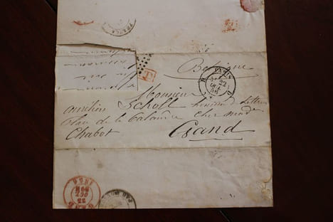 Lettre autographe signée à Aurélien Scholl. Louis-Stanislas Godefroy (XIXe), agent de la Société des gens de lettres. 