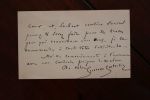 Lettre autographe signée à Aurélien Scholl. Gustave Goetschy (fin XIXe), journaliste, critique d'art. 