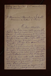 Lettre autographe signée à Aurélien Scholl
