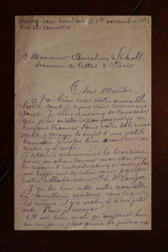 Lettre autographe signée à Aurélien Scholl. Armand Guilmot de Saint-Gilles, journaliste et surtout escroc.