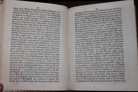 [Droit - Ecosse], Recueil des pièces présentées à sa Majesté très-chrétienne, à la Tournelle du Parlement de Paris, & à M. de Sartine, Lieutenant ...