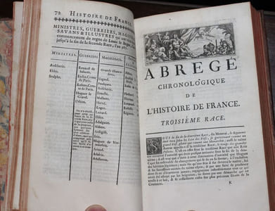 Nouvel abrégé chronologique de l'Histoire de France contenant les Evénemens de notre Histoire depuis Clovis jusqu'à la mort de Louis XIV.
