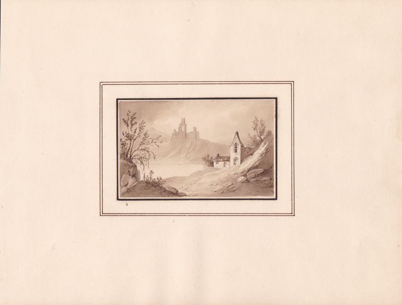 Dessin romantique au lavis. François-Alexandre Pernot (1793-1865), 