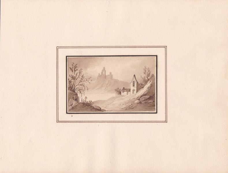 Dessin romantique au lavis. Fran&ccedil;ois-Alexandre Pernot (1793-1865), 