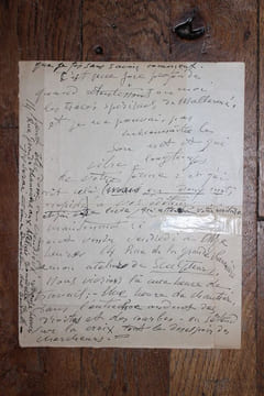 Lettre autographe signée à André Fontainas. Antoine Bourdelle (1861-1929), sculpteur