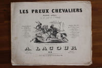 Partition gravée pour piano - Les preux chevaliers, quadrille militaire.i