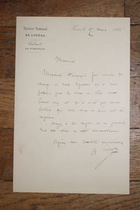Lettre autographe signée