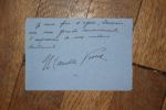 Pièce autographe signée & Lettre autographe signée. Marcelle Vioux (1895-1951), écrivain.
