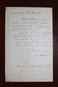 Lettre autographe signée
