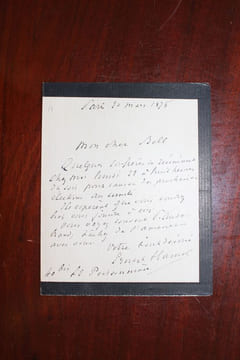 Lettre autographe signée. Ernest Hamel (1826-1898), historien (de Robespierre), homme politique.