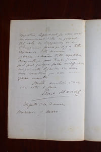 Lettre autographe signée