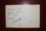 Lettre autographe signée. Henri-Julien Boulanger dit Larochelle (1827-1884), acteur, directeur de théâtre.