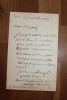 Lettre autographe signée à Aurélien Scholl. Anatole de La Forge (1820-1892), journaliste, homme politique, député de la Seine, vice-président de la ...