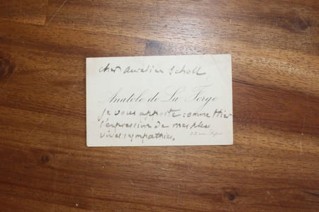 Carte autographe à Aurélien Scholl