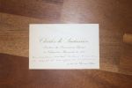 Carte autographe signée à Aurélien Scholl. Charles Ladreit de Lacharrière (1849-1907), secrétaire du Commissariat général de l'Exposition Universelle ...