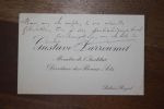Carte autographe signée à Aurélien Scholl. Gustave Larroumet (1852-1903), écrivain, historien.