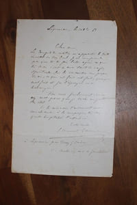 Lettre autographe signée à Aurélien Scholl