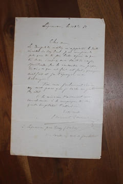 Lettre autographe signée à Aurélien Scholl. Clément Laurier (1832-1878), avocat, homme politique, ami de Gambetta. Scholl aura un rôle dans la ...