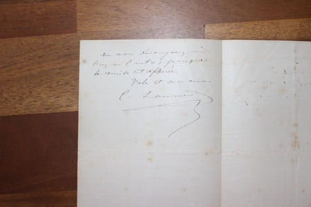 Lettre autographe signée à Aurélien Scholl