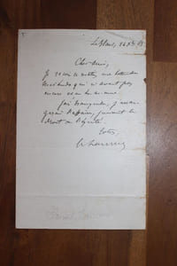 Lettre autographe signée à Aurélien Scholl