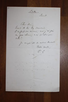 Lettre autographe signée à Aurélien Scholl. Clément Laurier (1832-1878), avocat, homme politique, ami de Gambetta. Scholl aura un rôle dans la ...