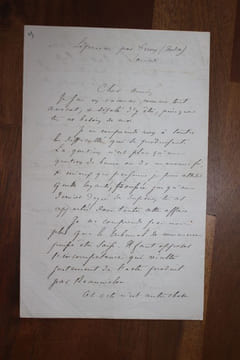 Lettre autographe signée à Aurélien Scholl. Clément Laurier (1832-1878), avocat, homme politique, ami de Gambetta. Scholl aura un rôle dans la ...