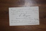 Carte autographe signée à Aurélien Scholl. Adolphe Maujan (1853-1914), député, journaliste, fondateur de LA France libre.