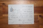 Lettre autographe signée à Aurélien Scholl. Eugène Mayer (1843-1909), financier, patron de presse, propriétaire de La Lanterne.