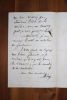 Lettre autographe signée à Aurélien Scholl. Joseph Méry (1797-1866), écrivain, poète, ami de Dumas père et de Nerval.