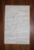 Lettre autographe sign&eacute;e &agrave; Aur&eacute;lien Scholl. Georges Sauton (1842-1888), journaliste, romancier.