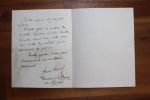Lettre autographe signée à Aurélien Scholl. Henri Second (1851-1914), journaliste et poète.