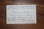 Carte autographe signée à Aurélien Scholl. Edmond Stoullig (1845-1918), journaliste.