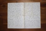 Lettre autographe signée à Aurélien Scholl. Henri Van de Woestyne dit Ivan de Woestyne (né en 1834), journaliste, écrivain.