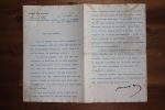 Lettre signée à Aurélien Scholl. Fernand Xau (1852-1899), journaliste.