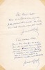 Lettre autographe signée. Fernand Gregh (1873-1960), poète, écrivain. 