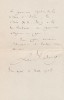 Lettre autographe signée. Ludovic Halévy (1834-1908), librettiste, écrivain. 