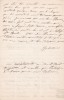 Lettre autographe signée. Juliette Stéphanie Marie Beau (XIXe), artiste lyrique et dramatique.