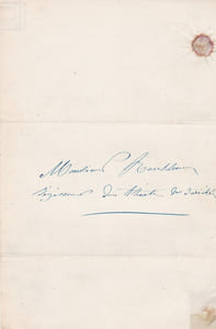 Lettre autographe signée