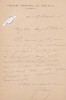 Lettre autographe signée. Paul Clèves (1840-1906 ?), acteur, directeur de théâtre.
