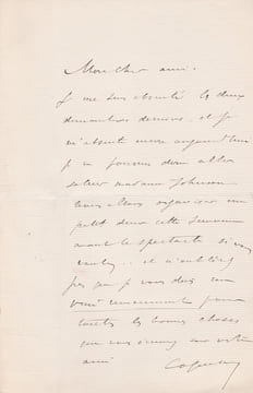 Lettre autographe signée à Willy. Constant Coquelin aîné (1841-1909), acteur, écrivain.