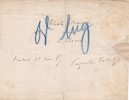 Lettre autographe signée. Coquelin cadet (1848-1909), acteur, écrivain.
