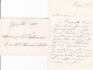 Lettre autographe signée. Mathilde Domenech dite Dinelli (morte en 1894), actrice.