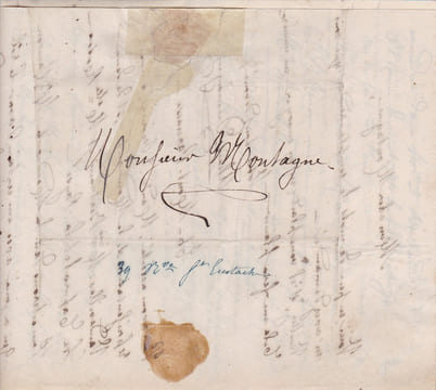 Lettre autographe signée. Alexis Dumagny (XIXe), acteur au Beaumarchais, au Montparnasse et aux Variétés.