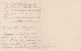 Lettre autographe signée. Marie Dumas (né en 1846), actrice, élève d'Augustine Brohan et de Virginie Dejazet.