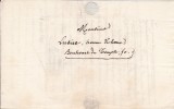 Lettre autographe signée. Duhamel (milieu XIXe), acteur notamment au Vaudeville en 1849.